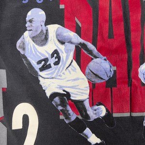 Vtg Jordan Pippen Nike T-shirt Size S Single Stitch Back 2 Back bild 8