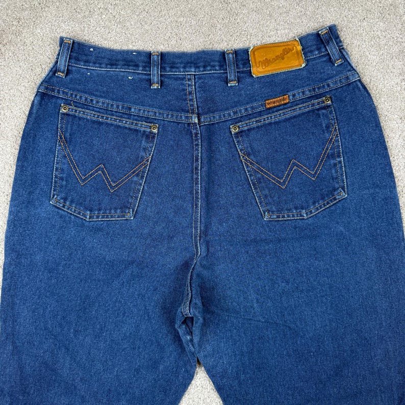 Vintage Wrangler Womens Size 16 High Rise Straight Jeans 70s Western USA Made afbeelding 6