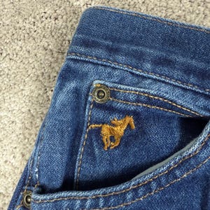 Vintage Wrangler Womens Size 16 High Rise Straight Jeans 70s Western USA Made afbeelding 4