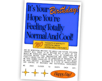 birthday card - DIGITAL DOWNLOAD FILE