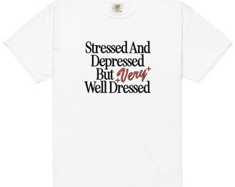 stressed & depressed shirt - plain