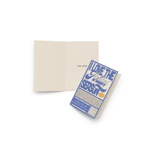 carte de vœux - bleu/blanc