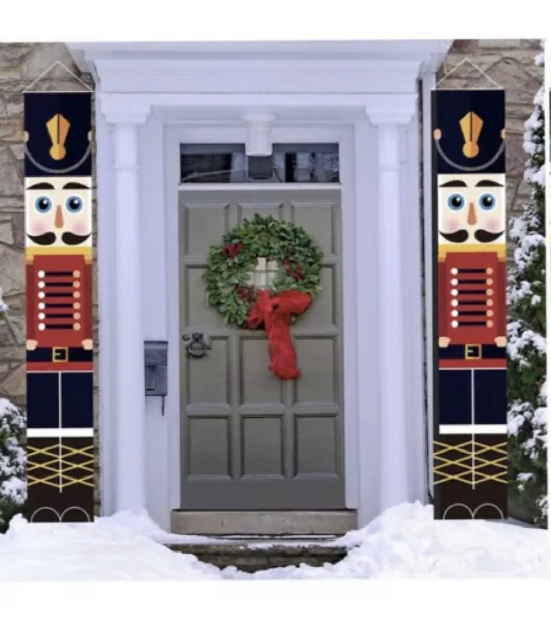 Christmas Banners Decorations Life Size Nutcracker Soldier Etsy UK