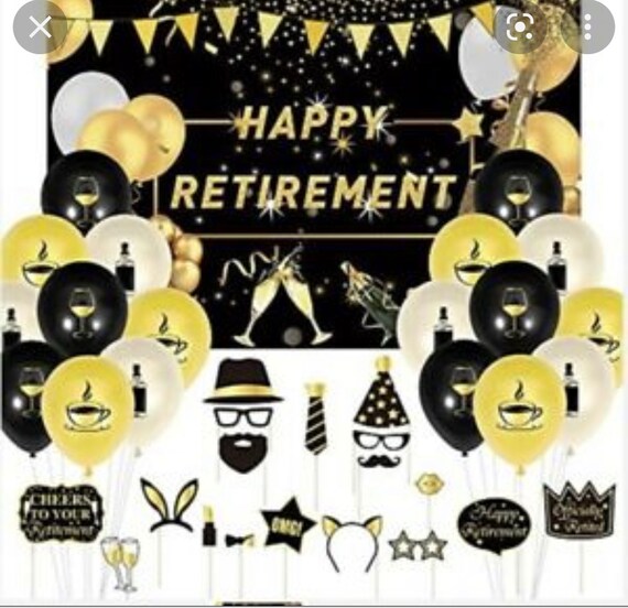 Happy Retirement Party Decorations 37 Pcs Etsy