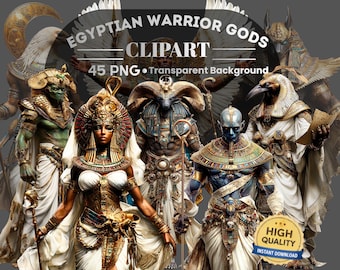 Egyptian Gods PNG Clipart : 45 Piece Printable Art (Digital Download)