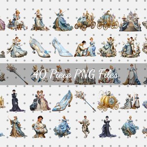 Fairytale Princesses PNG Clipart Set : 40 Piece Printable Art (Digital Download) image 8