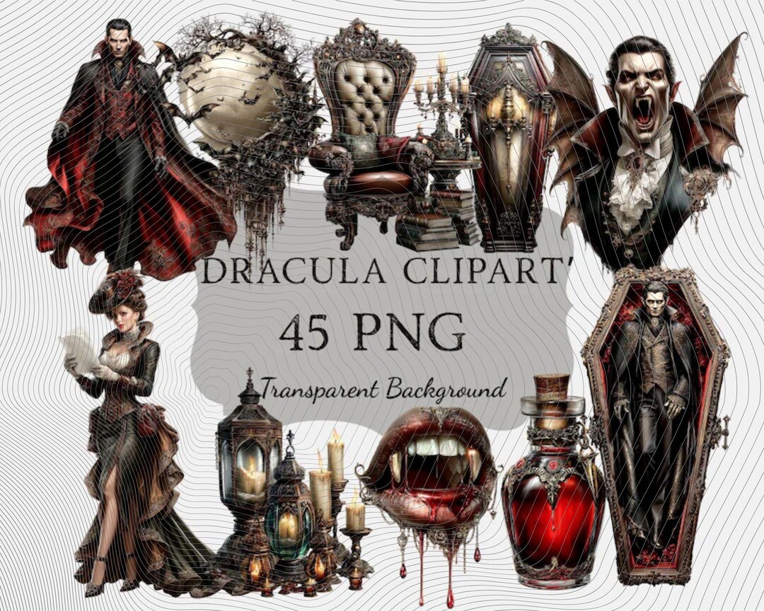 Vampire PNG Clipart Set : 45 Piece Printable Art (digital Download) - Etsy