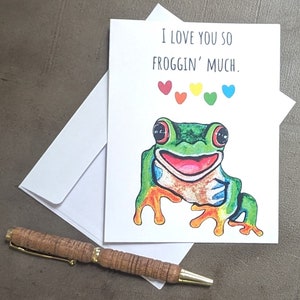 Funny Frog Card - I Love You So Froggin&#39; Much