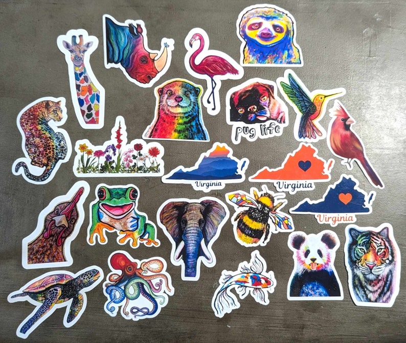 Virginia State Outline Sticker, UVA Wahoo, Weatherproof Vinyl Decal - Etsy