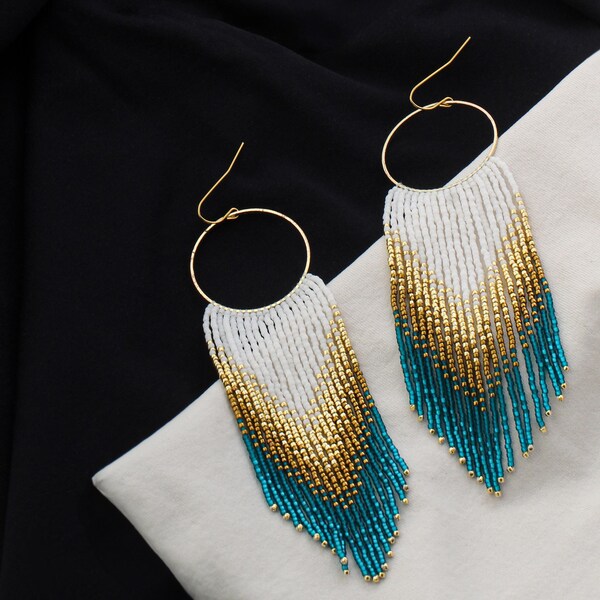 Ocean Drop Handmade beaded earrings