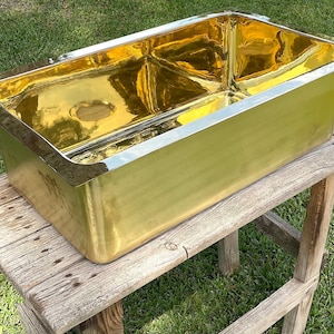 Unlacquered Brass Kitchen Sink