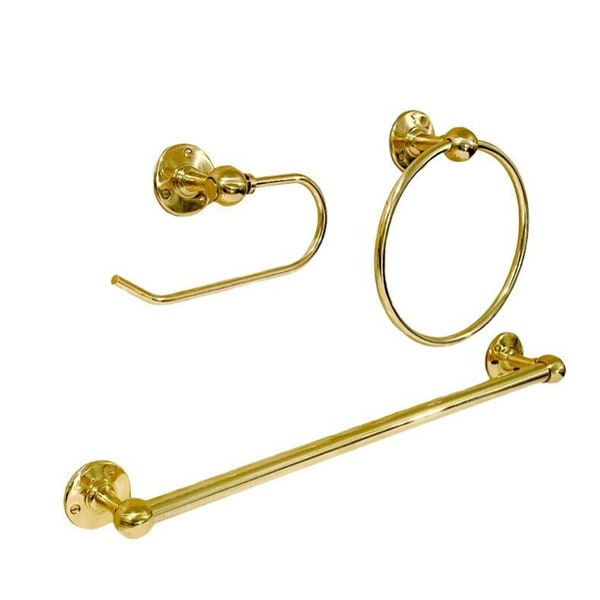 HRLBrass Unlacquered Brass Bath Hardware - Polished