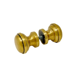 HRLBrass Shower Door Knob - Burnished Unlacquered Brass