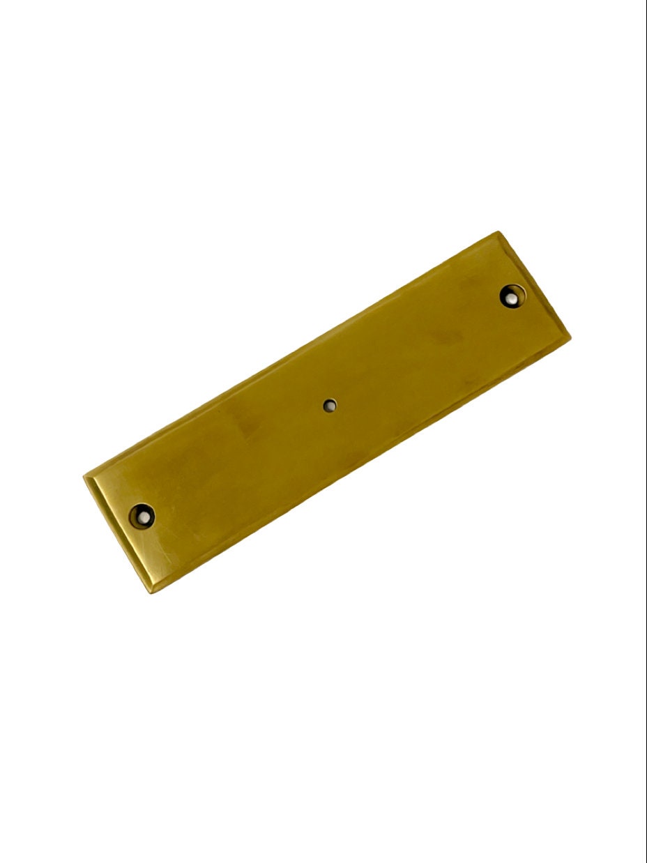 HRLBrass Long Backplate - Burnished Unlacquered Brass