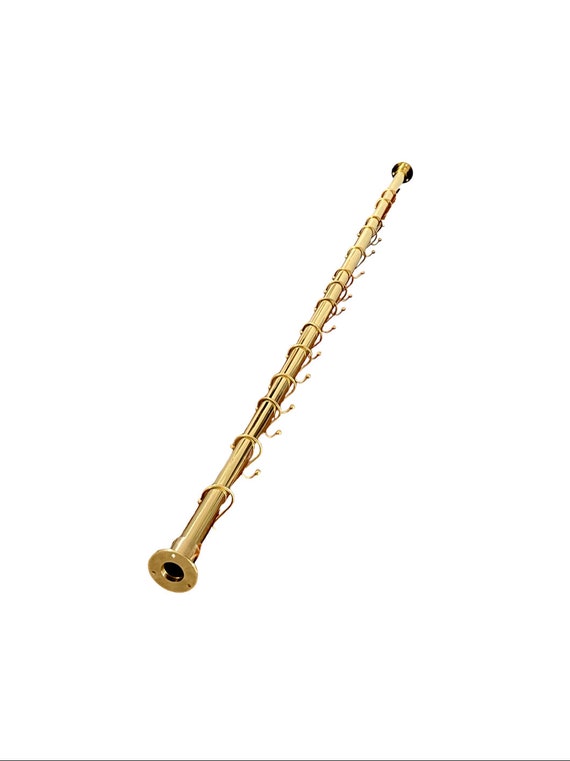 Brass shower sale curtain rod