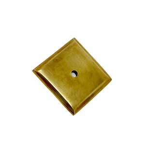 HRLBrass Square Backplate - Burnished Unlacquered Brass