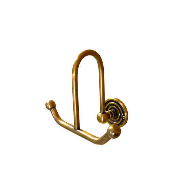HRLBrass Double Hook - Vintage Brass