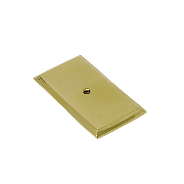 HRLBrass Rectangle Backplate - Polished Unlacquered Brass