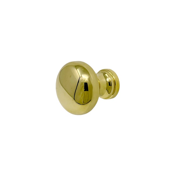 Dockside Cabinet Knob - Polished Unlacquered Brass