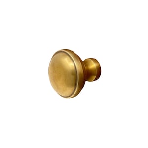 Yadkin Cabinet Knob - Burnished Unlacquered Brass