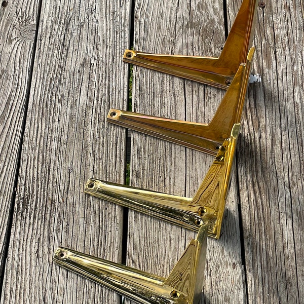 Unlaquered Brass Shelf Bracket Etsy