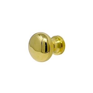 Shoreline Cabinet Knob - Polished Unlacquered Brass