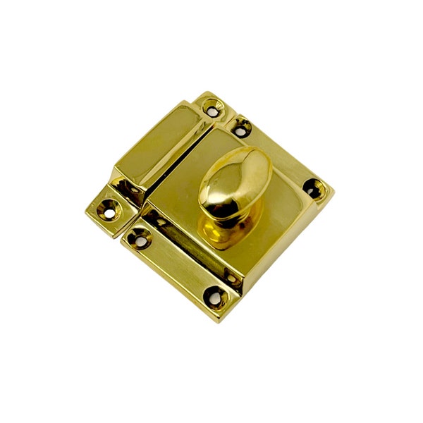 Waterford Cabinet Latch - Polished Unlacquered Brass