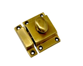 Waterford Cabinet Latch - Burnished Unlacquered Brass