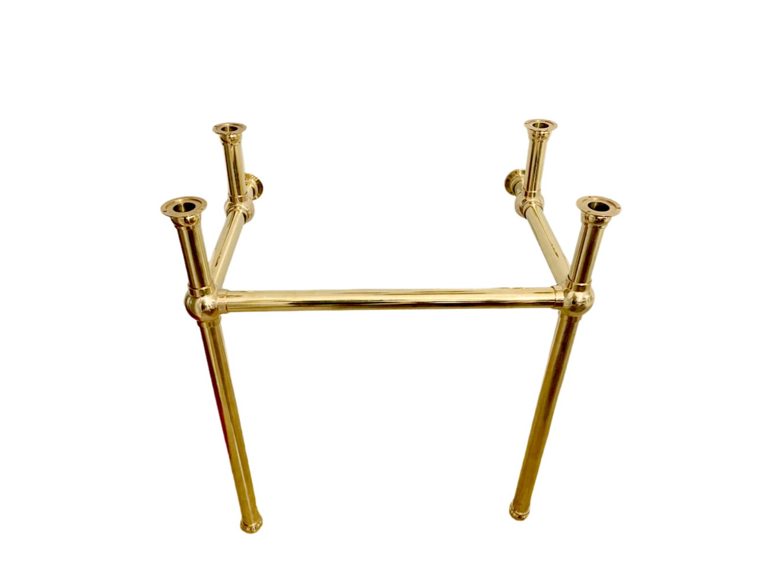 Unlacquered Brass Console Vanity Etsy