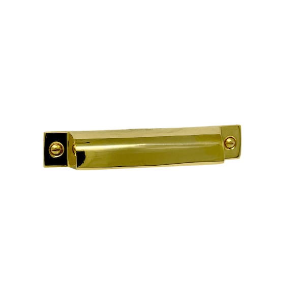 HRLBrass Rectangle Pull - Polished Unlacquered Brass