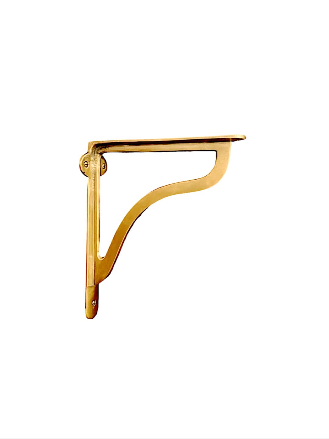 Hrlbrass Shelf Brackets Burnished Unlacquered Brass Etsy
