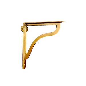 HRLBrass Shelf Brackets - Burnished Unlacquered Brass