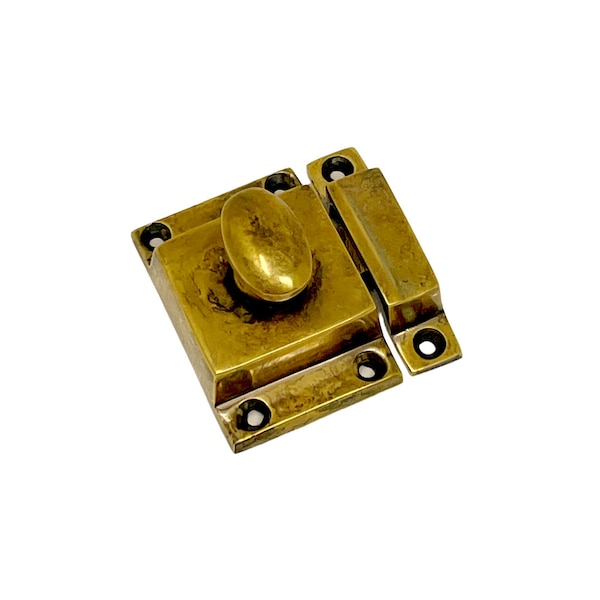 Waterford Cabinet Latch - Vintage Unlacquered Brass