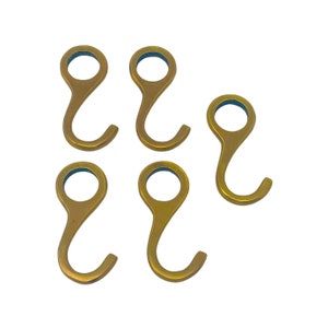 HRLBrass closed loop &quot;S&quot; Hooks (Pack of 5)
