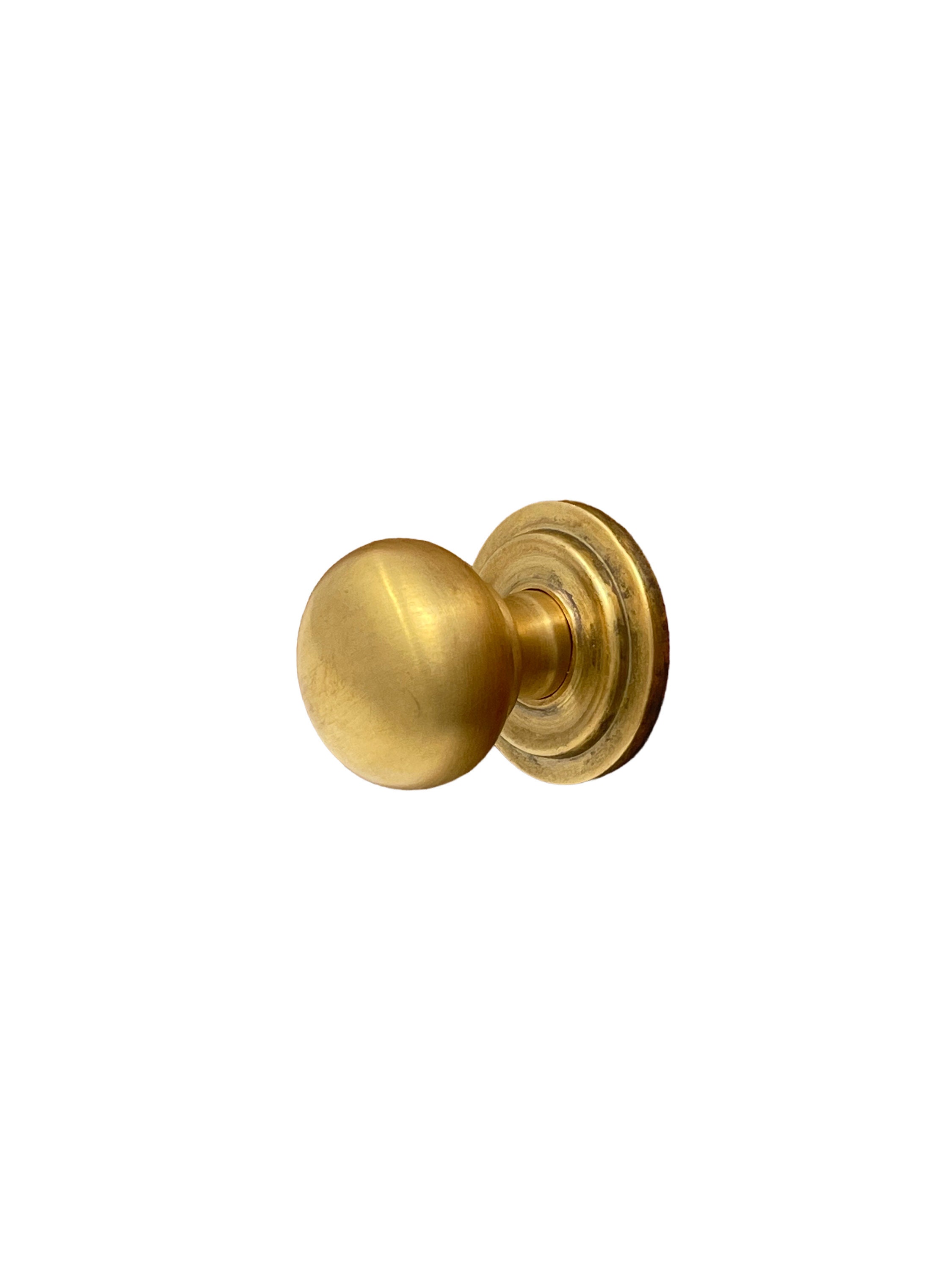 Pair of Solid Brass Oval Mortice Artisan Brass Door Knob 65mm With Screws  Pack of 2 -  Canada