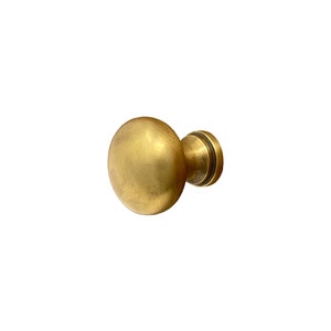 Dockside Cabinet Knob - Burnished Unlacquered Brass