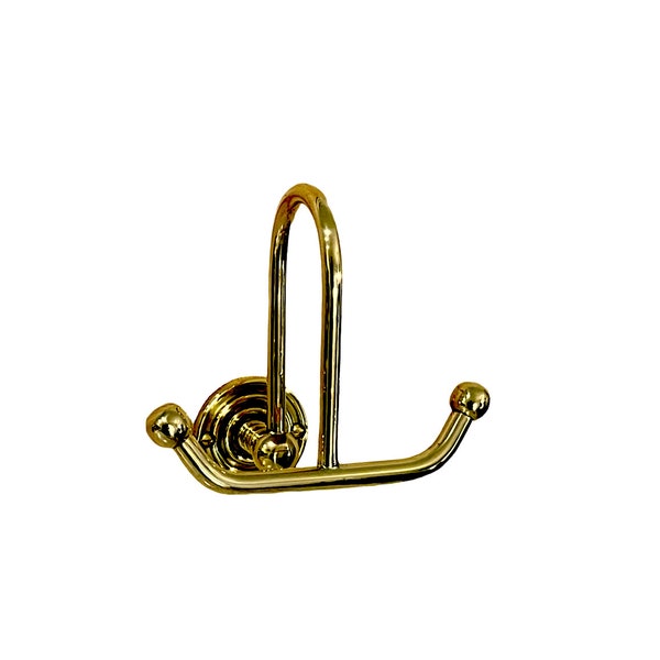 HRLBrass Double Hook - Polished Unlacquered Brass