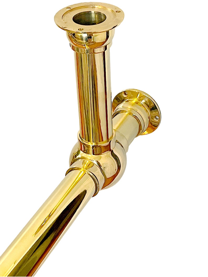 Unlacquered Brass Console Vanity Etsy