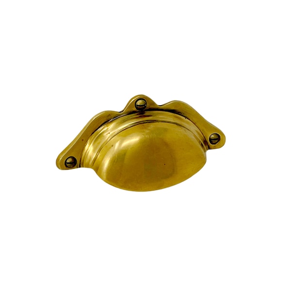 Atlas Bin Pull - Burnished Unlacquered Brass