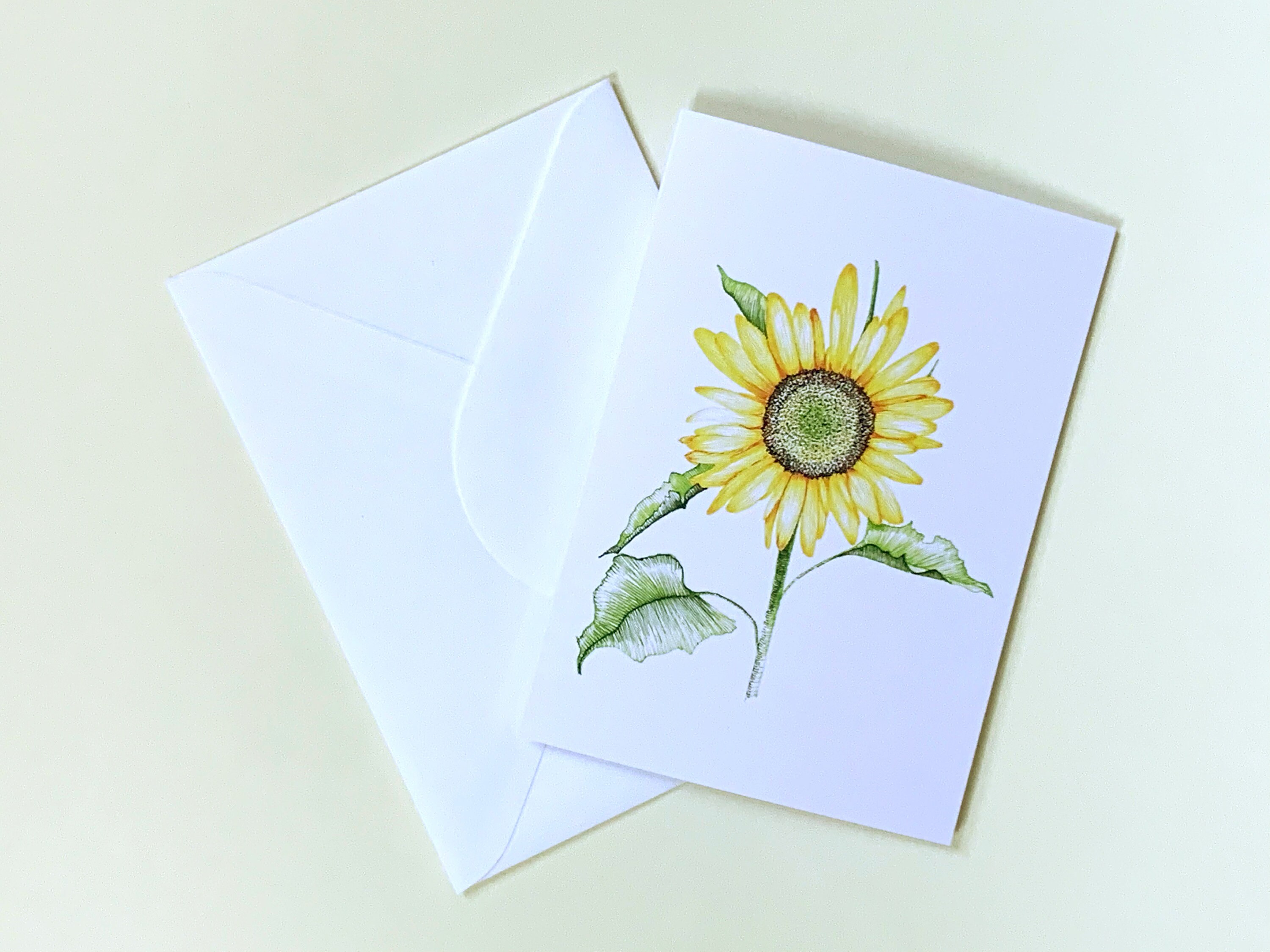 Sunflower Greeting Card Set - Etsy