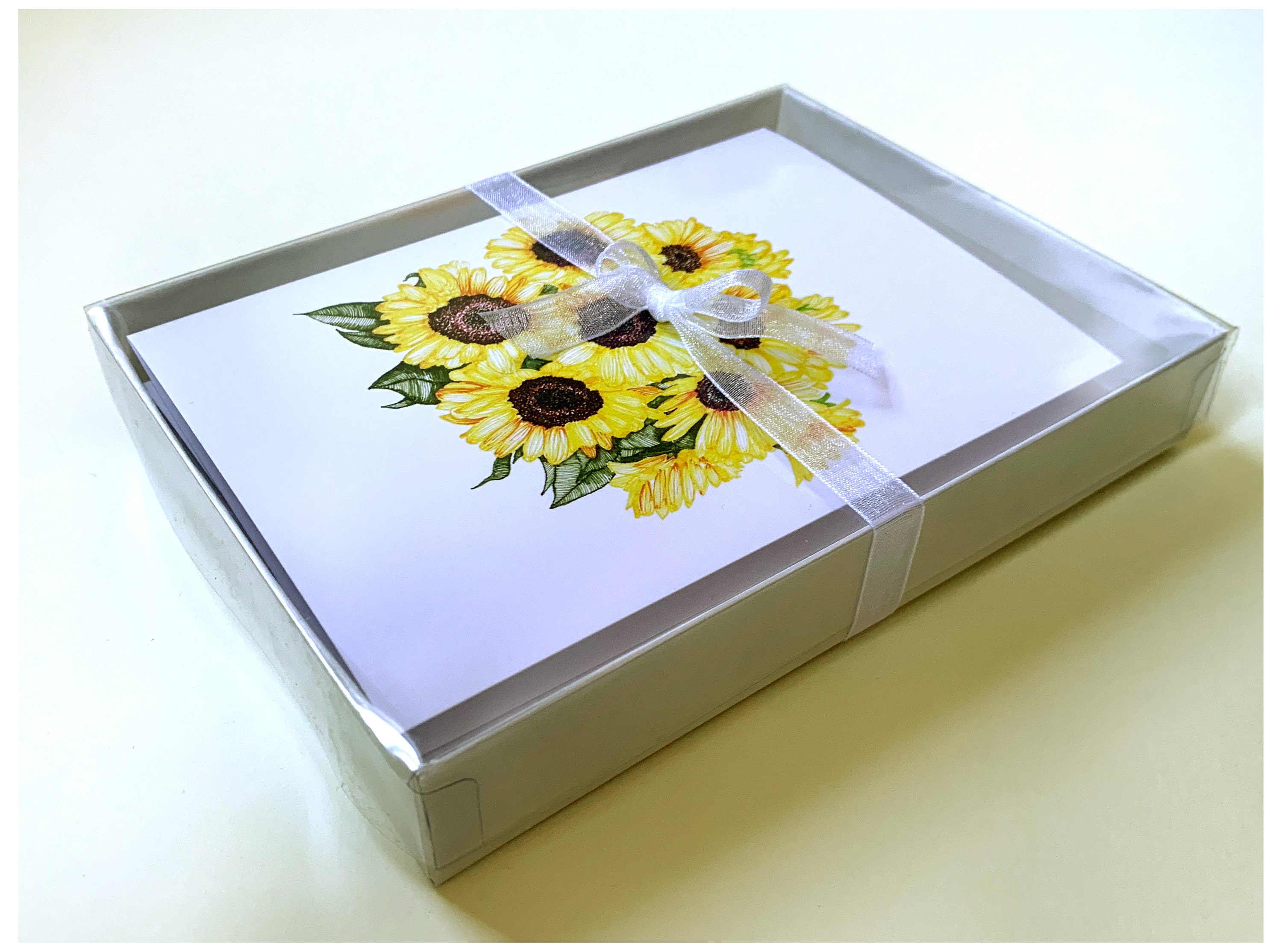 Sunflower Greeting Card Set - Etsy