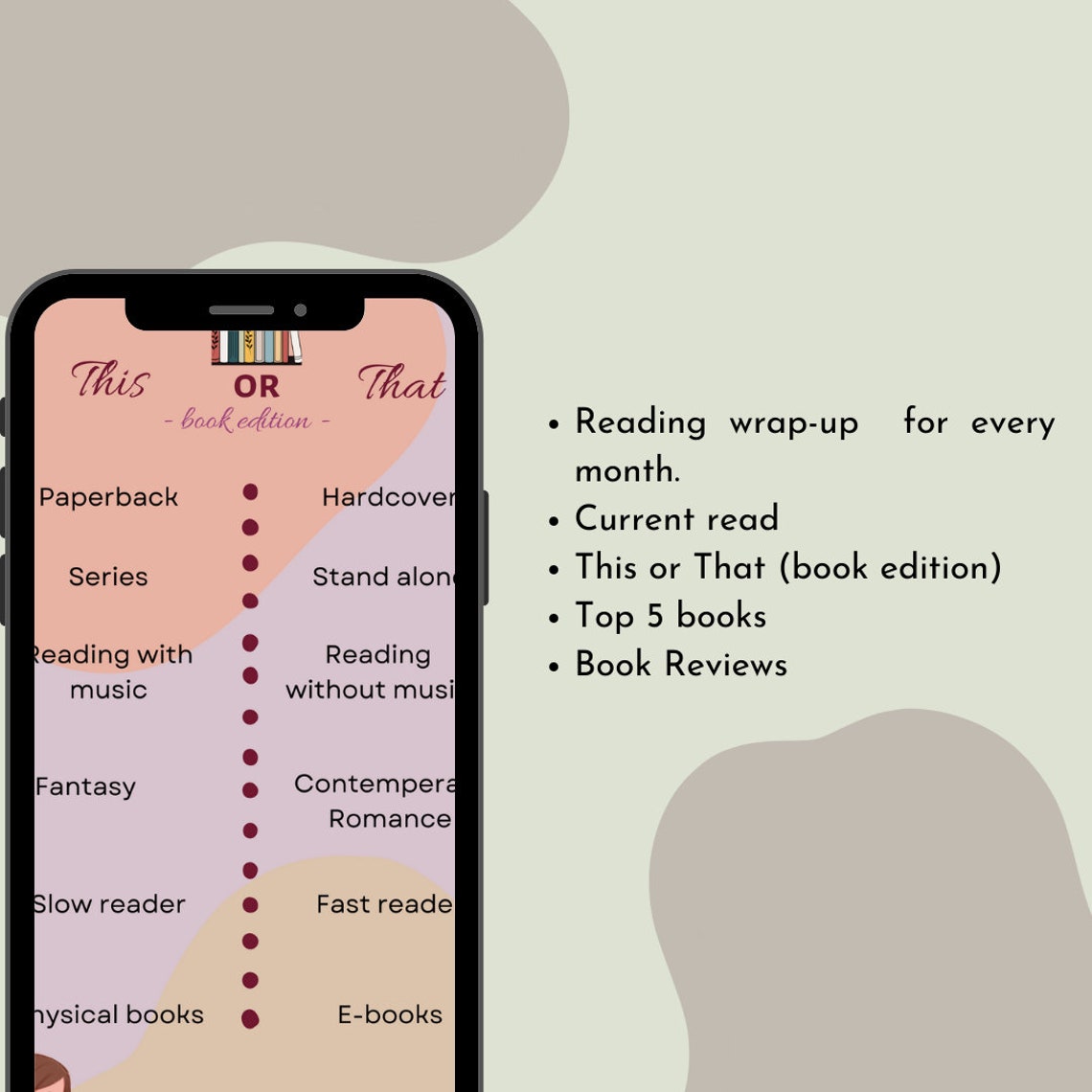 Monthly Reading Wrap up Templates for Instagram Stories Etsy