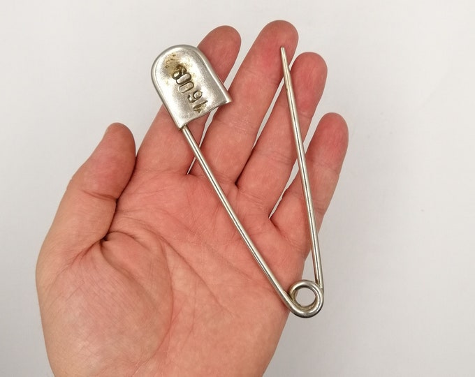 Antique Military Safety Pin, WWI, Large Size, Horse Blanket Safety Pin