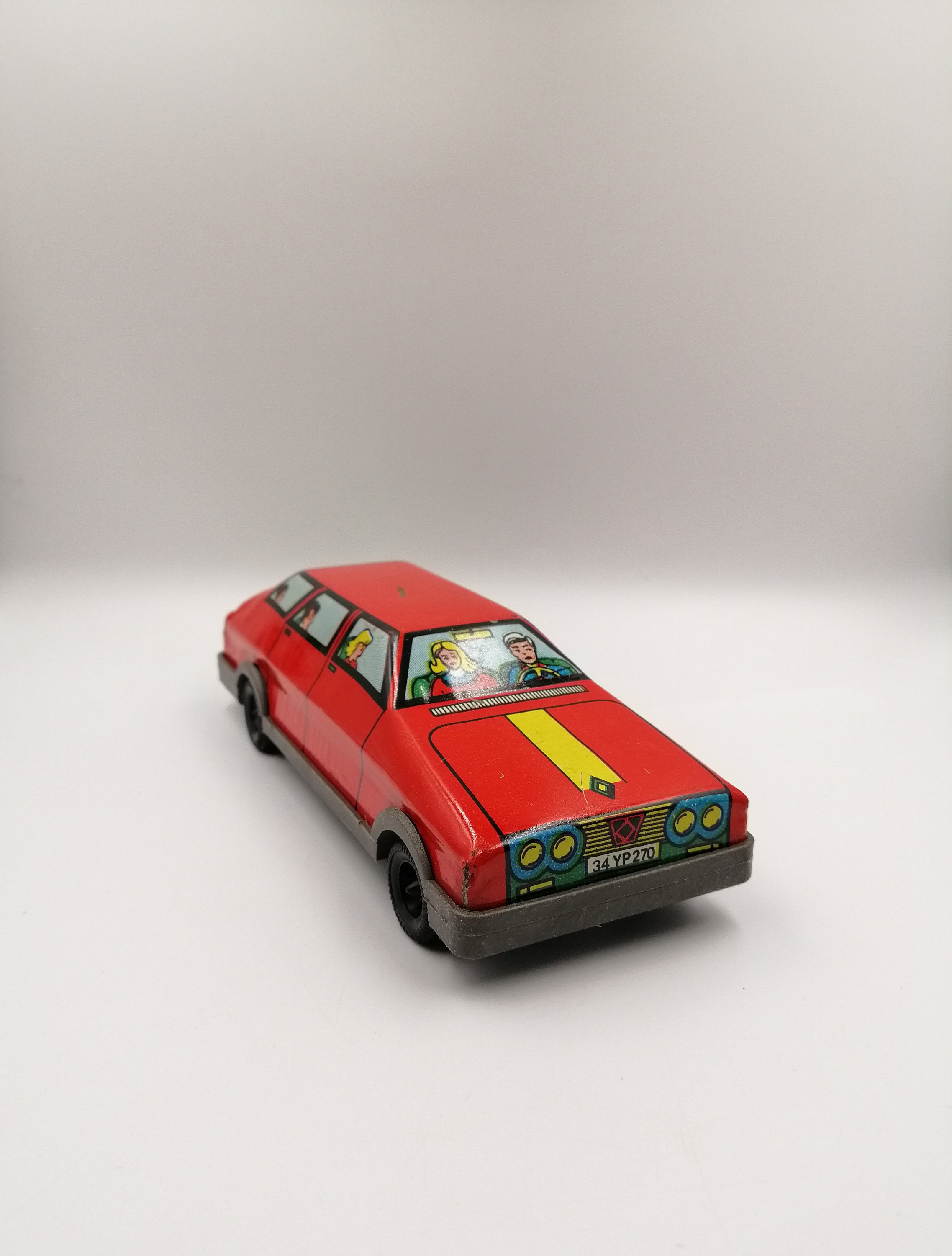 Vintage Tin Toy Car, 1970-1980's Collection, Made in Turkey, Gürel Toys