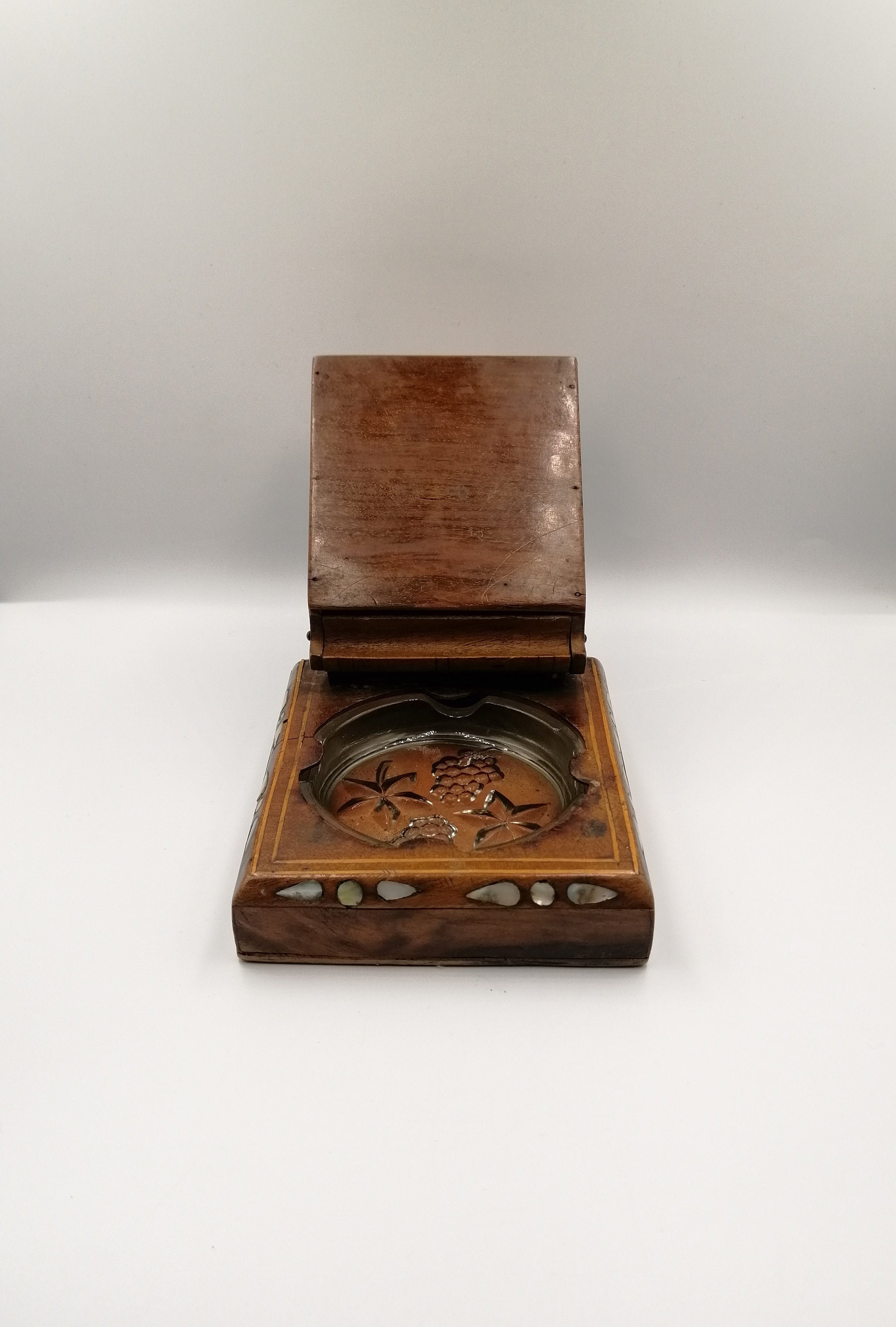 Antique Wood Cigarette Dispenser Box, Estimatedly 19401950s, With
