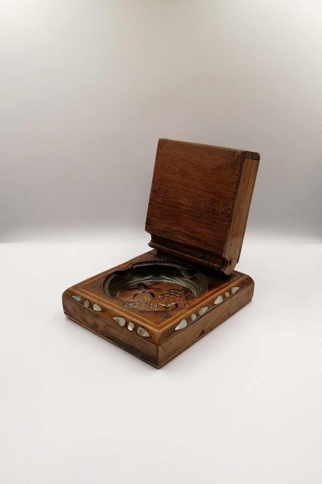 Antique Wood Cigarette Dispenser Box, Estimatedly 19401950s, With