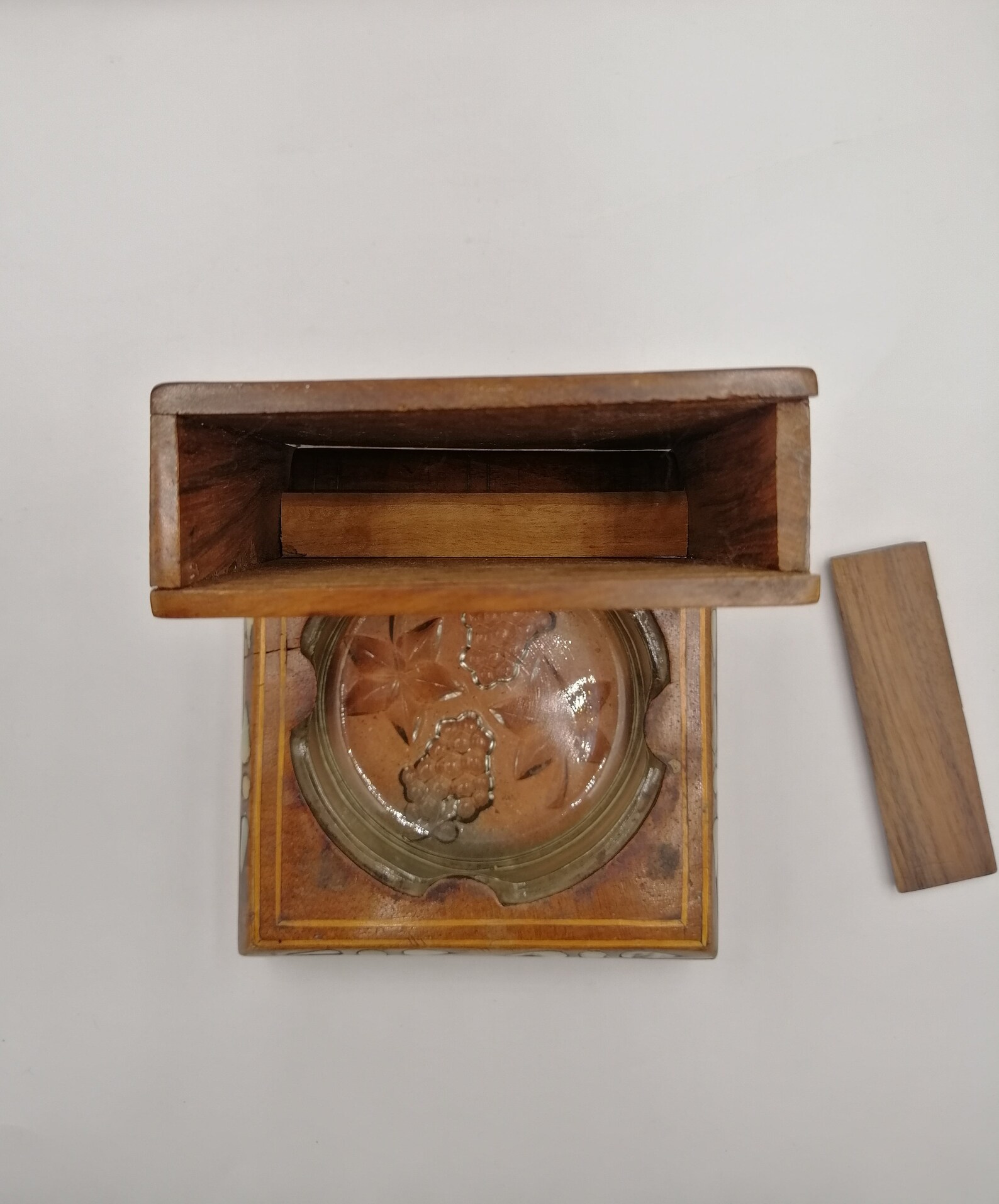 Antique Wood Cigarette Dispenser Box, Estimatedly 19401950s, With