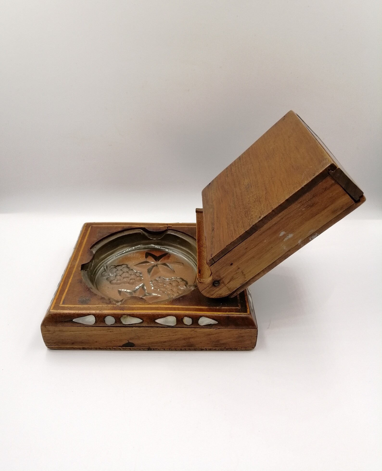 Antique Wood Cigarette Dispenser Box, Estimatedly 19401950s, With