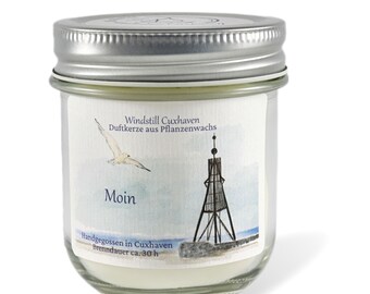 Scented candle jasmine bergamot | Vegan | Gift idea friends | birthday | ball beacon | Cuxhaven | 133 EUR/1KG