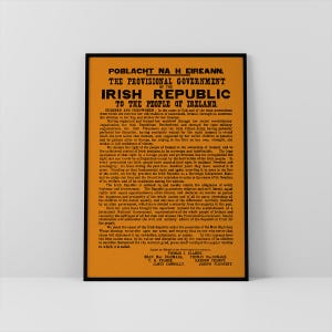 アイルランド共和国宣言 – 「Forógra na Poblachta」 – アイルランド – 高品質複製印刷 – 活版印刷ポスター – 1916